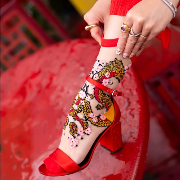 Sock Candy sheer Year of the Dragon socks - Picture 9 of 10